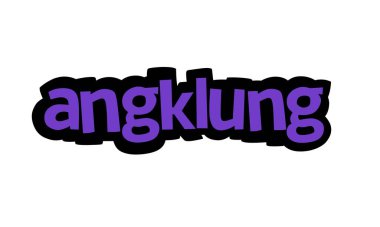 Beyaz arkaplana ANGKLUNG yazma vektör tasarımı