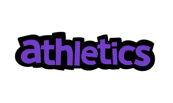 Athletics Schreibvektordesign Auf Weißem Hintergrund — Stockvektor