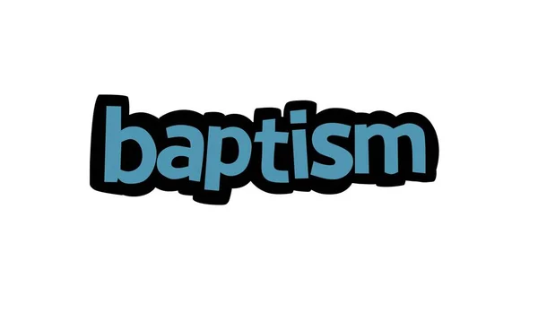 Projeto Escrita Baptism Fundo Branco — Vetor de Stock