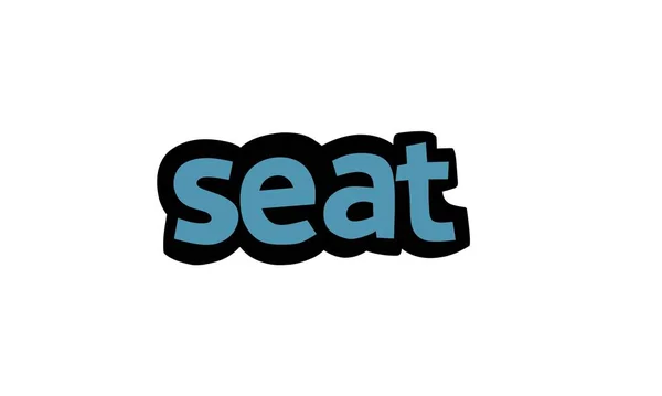Seat Psaní Design Bílém Pozadí — Stockový vektor