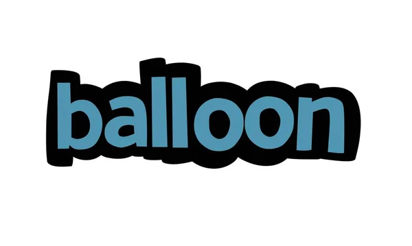 Ballon Psaní Design Bílém Pozadí — Stockový vektor