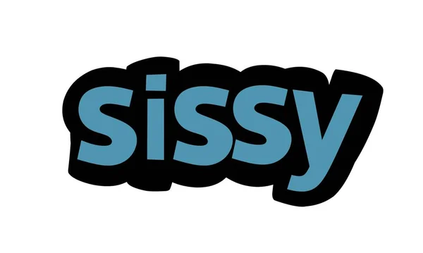 Sissy Writing Design White Background — Stock Vector