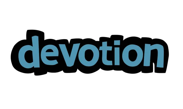 Devotion Écriture Design Sur Fond Blanc — Image vectorielle
