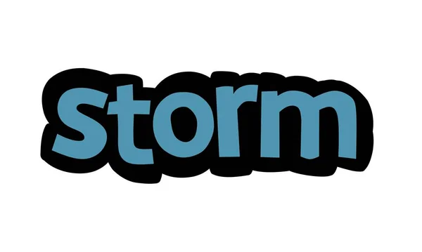 Storm Skriva Design Vit Bakgrund — Stock vektor