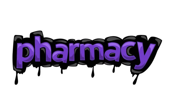 Pharmarcy Escrever Design Vetorial Fundo Branco —  Vetores de Stock