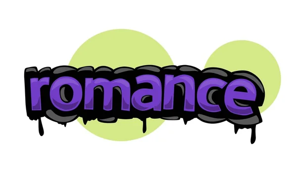 Romance Writing Vector Design White Background — Stock Vector