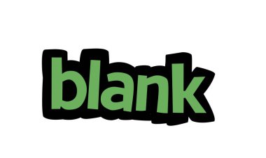 Beyaz arkaplanda BLANK yazma vektör tasarımı