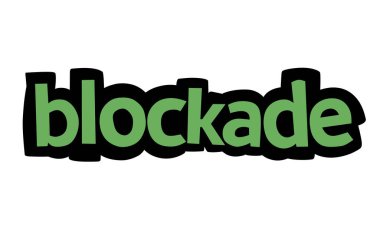 Beyaz arkaplan üzerine blok yazma vektör tasarımı