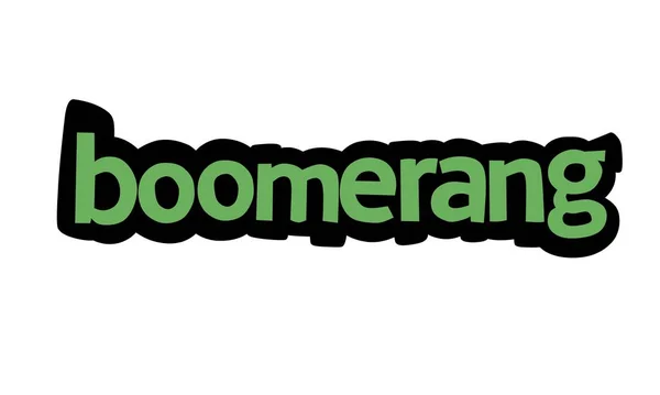 Boomerang Psaní Vektorový Design Bílém Pozadí — Stockový vektor