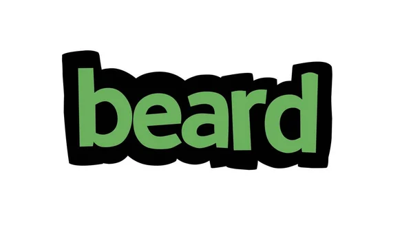 Beard Writing Vector Design White Background — Stok Vektör