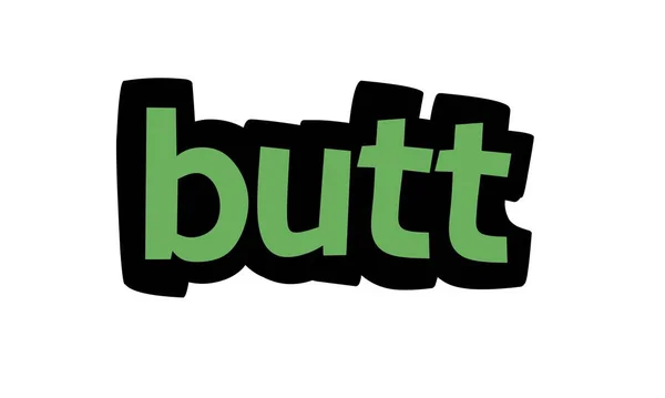 Butt Writing Vector Design White Background — Stock vektor