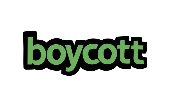 Boycott Írás Vektor Design Fehér Háttér — Stock Vector