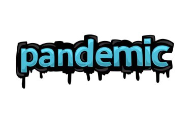 Beyaz arkaplanda PANDEMIC yazma vektör tasarımı