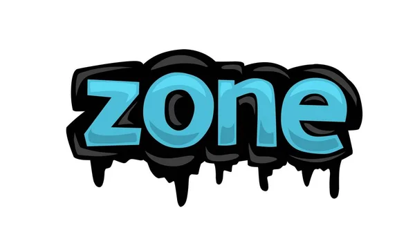白い背景にZone書き込みベクトルデザイン — ストックベクタ