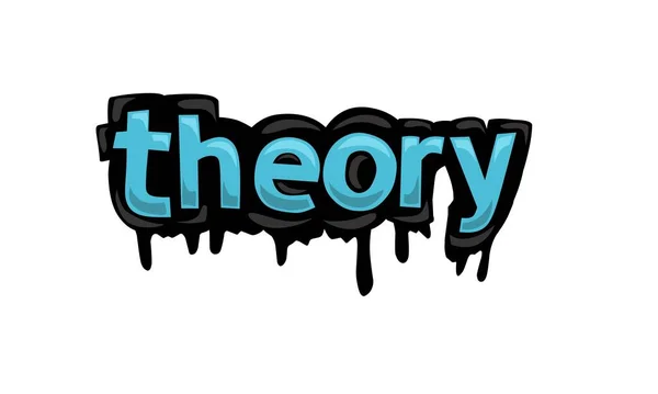 Theory Schrijven Vector Ontwerp Witte Achtergrond — Stockvector