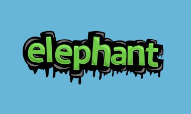 ELEPHANT arkaplan yazma vektör tasarımı çok havalı ve basit