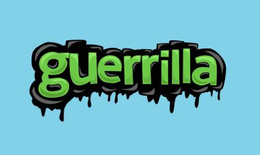 GUERRILLA background writing vector design very cool and simple clipart