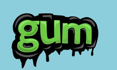 GUM arkaplan yazma vektör tasarımı çok havalı ve basit