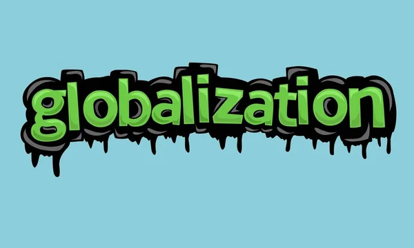 Globalization Background Writing Vector Design Very Cool Simple — Vettoriale Stock