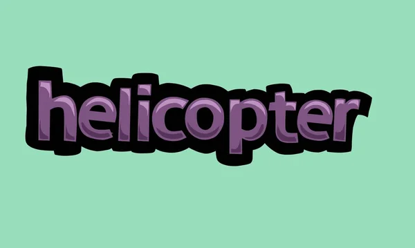 Helicopter Background Writing Vector Design Very Cool Simple — 图库矢量图片