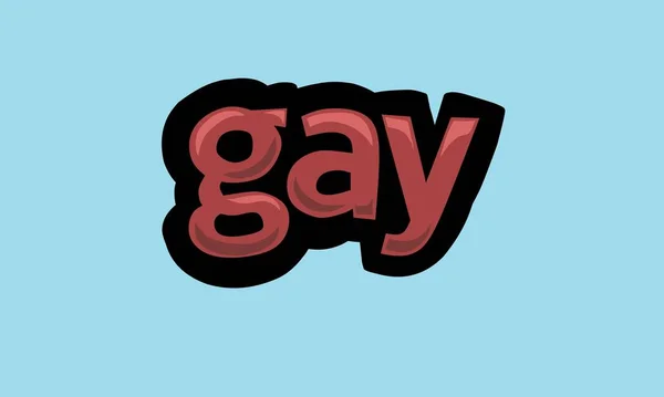 Gay Background Writing Vector Design Very Cool Simple — ストックベクタ