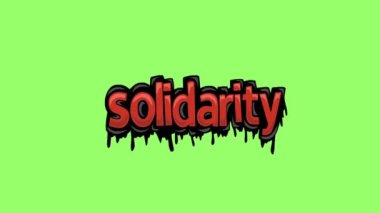 Yeşil Ekran Canlandırma Videosu Yazıldı SOLIDARITY