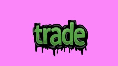 Pembe ekran animasyon videosu yazılmış TRAD