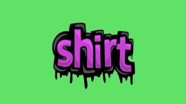 SHIRT yazılı yeşil ekran animasyon videosu