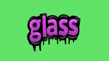GLASS yazılı yeşil ekran animasyon videosu