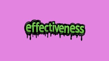 Pembe ekran animasyon videosu EFFECTIVENESS yazıldı