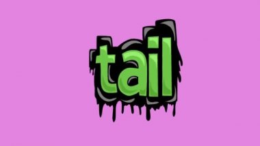 TAIL yazılı pembe ekran animasyon videosu