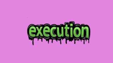 Pembe ekran animasyon videosu EXCUTION yazıldı