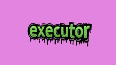 EXECUTOR yazılı pembe ekran animasyon videosu