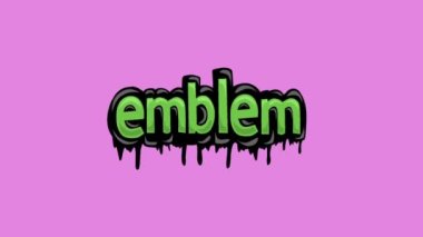 EMBLEM yazılı pembe ekran animasyon videosu