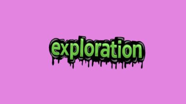Pembe ekran animasyon videosu. Yazılı Exploration
