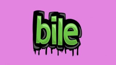 BILE yazılı pembe ekran animasyon videosu