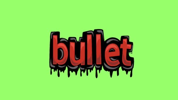 Green Screen Animation Video Geschrieben Bullet — Stockvideo