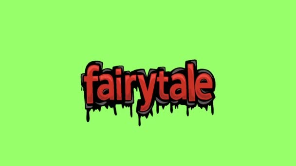 Vídeo Animación Pantalla Verde Escrito Fairy Tale — Vídeos de Stock