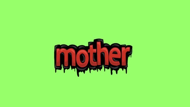 Écran Vert Animation Vidéo Écrite Mère — Video