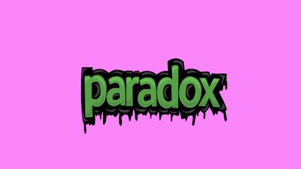 Video Animazione Schermo Rosa Scritto Paradox — Video Stock