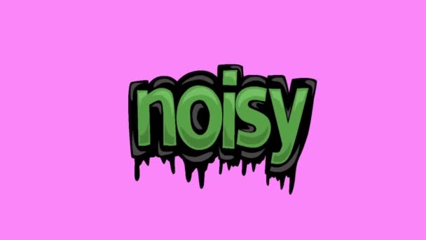 Roze Scherm Animatie Video Geschreven Noisy — Stockvideo