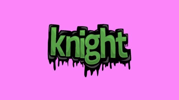 Pembe Ekran Animasyon Videosu Knight Tarafından Yazıldı — Stok video
