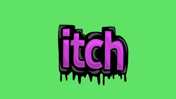 Tela Verde Animação Vídeo Escrito Itch — Vídeo de Stock