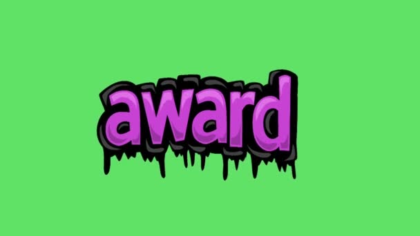 Vídeo Animación Pantalla Verde Escrito Premio — Vídeo de stock
