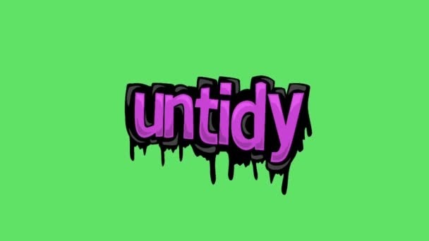 Відео Анімації Зеленого Екрану Написане Untidy — стокове відео