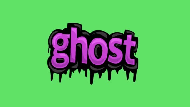 Zöld Képernyős Animációs Videó Írta Ghost — Stock videók