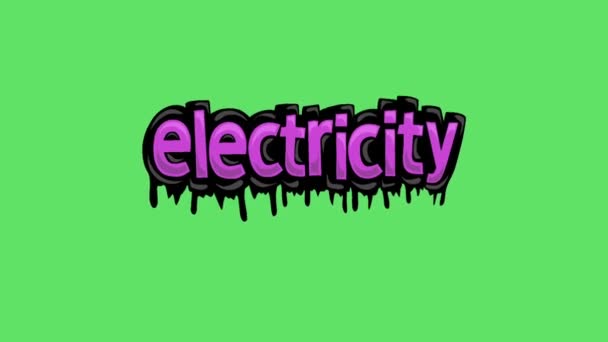 Vidéo Animation Écran Vert Écrite Electricity — Video