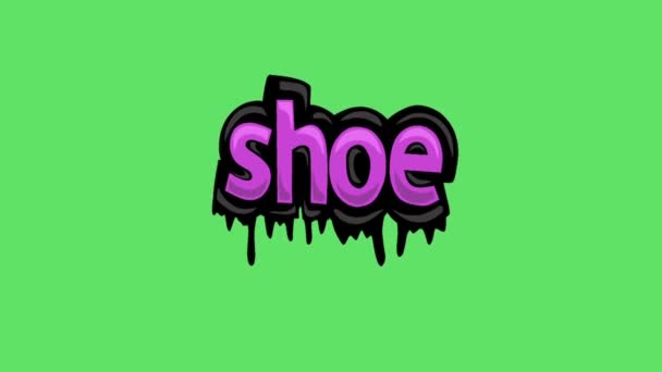 Vídeo Animación Pantalla Verde Escrito Shoe — Vídeos de Stock