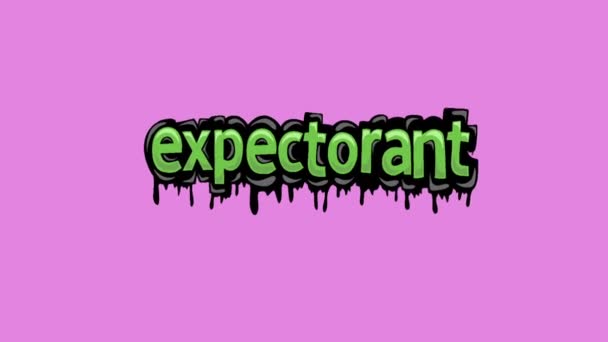 Розовый Экран Анимационное Видео Написано Expectorant — стоковое видео