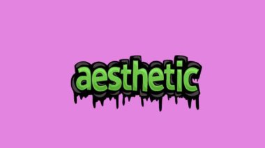 Pembe ekran animasyon videosu AEthetic yazıldı